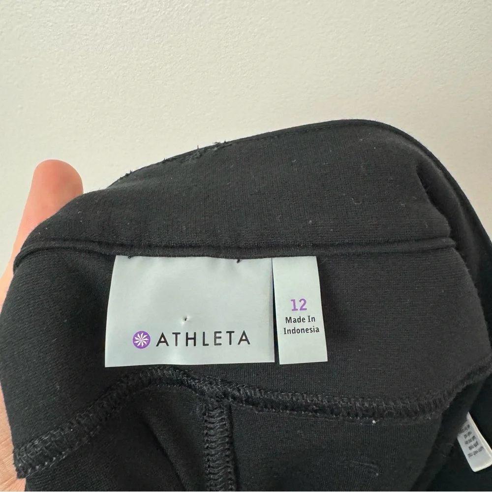 Athleta Black Skinny Ponte Stretch Knit Pants Size 12 - Picture 8 of 10